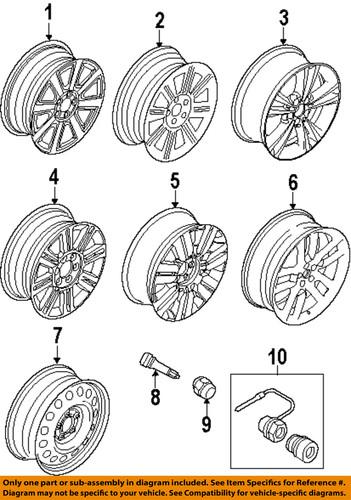 Lincoln oem 7t4z1a043a wheels-wheel lock kit