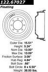 Centric parts 122.67027 rear brake drum