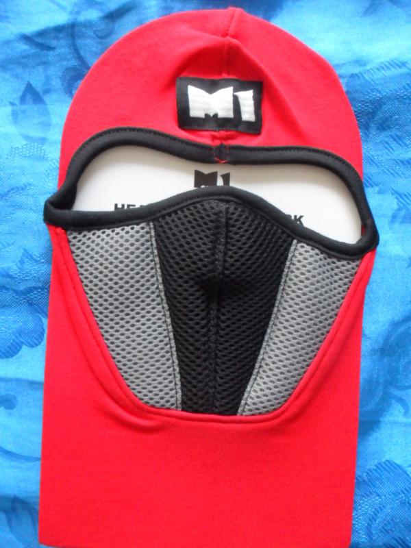 M1 protective filter full head neck balaclava face mask red gray black new 