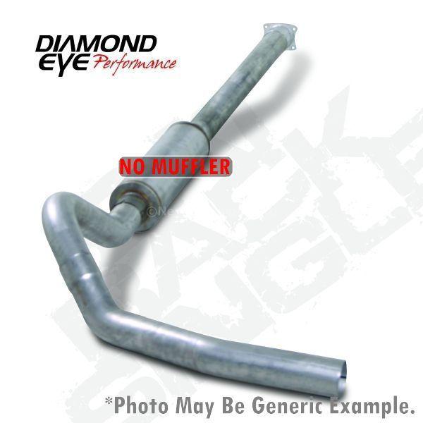 Diamond eye k4110a-rp diesel exhaust 4" cat back aluminized - no muffler duramax