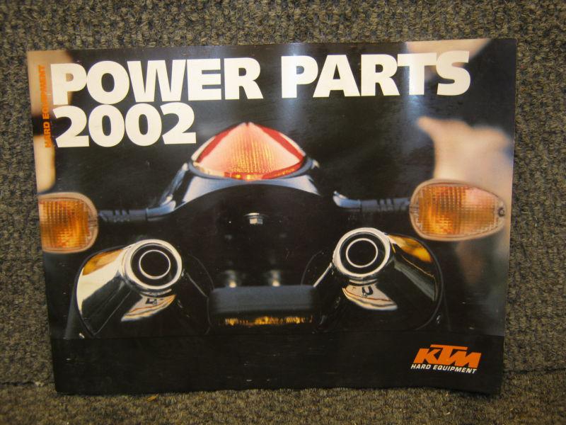 Ktm hard equipment 2002 power parts catalogue book oem racing rare k t m catalog