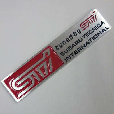 3d metal sti car badge emblem decal sticker self-adhesive