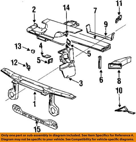 Bmw oem 51711977986 radiator support-upper cover