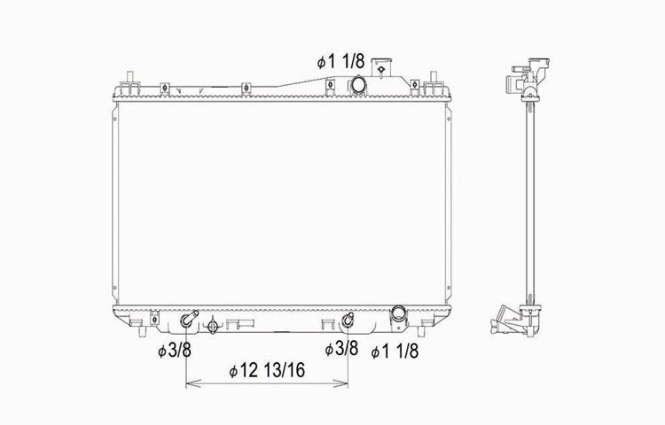 Replacement radiator 01-05 honda civic automatic transmission 1.7 l4 19010plma51