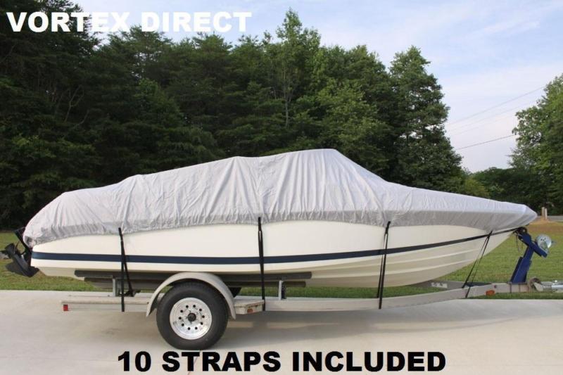 New vortex heavy duty fishing/ski/runabout/boat cover 23 - 24 ft / gray