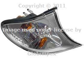 Bmw e46 turn signal light w/white lens right front oem + 1 year warranty