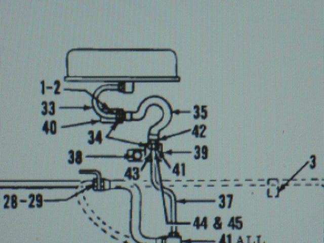 1 m35 2-1/2 ton front axle brake line connector tee 7373252 nos