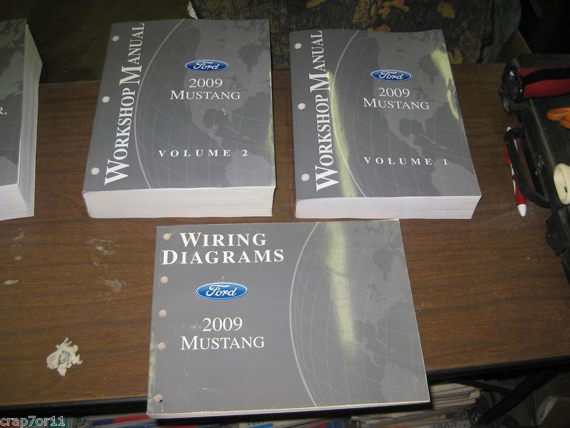 2009 ford mustang 4.0l 4.6l 5.4l engines factory repair service 3 manual set