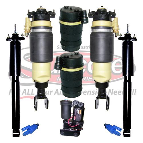 4wheel suspension, struts, air spring bags, shocks, solenoids & compressor kit