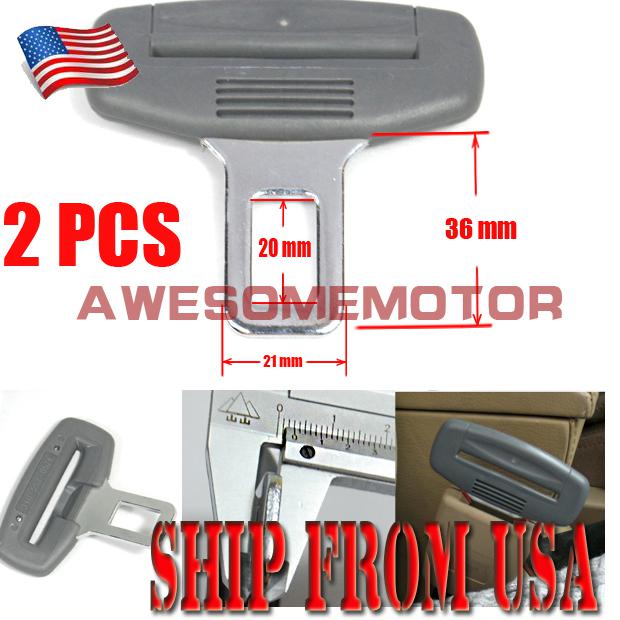 Us universal safety seat belt inserted buckle alarm canceller eliminator 2 pcs