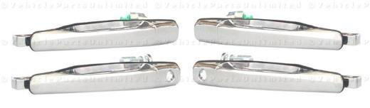 All 4 pcs  outside door handle chrome set   fits: mitsubishi lancer outlander