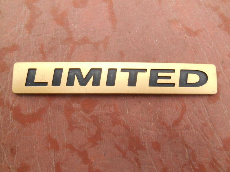 Subaru gold plastic limited emblem  driver quality