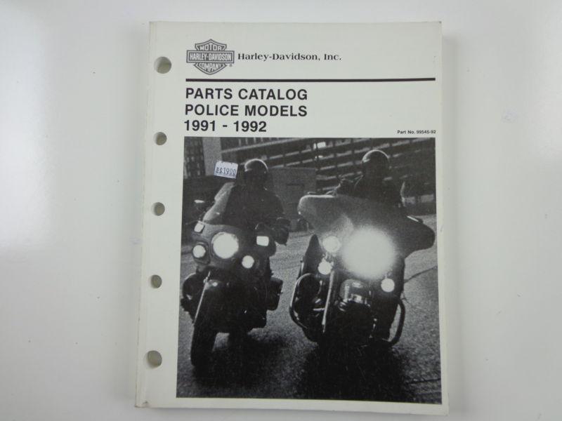 Harley davidson 1991-92 police models parts catalog supplement 99545-92 #4