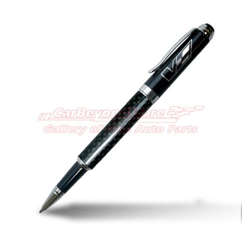 Cadillac v black real carbon fiber detachable cap rollerball pen, + free gift