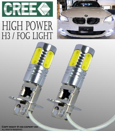 Jdm cree led h3 12v 11w 750 lumen each side lumen fog light high power led bulbs