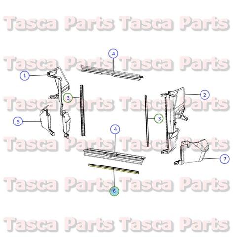 Oem lower radiator crossmember weatherstrip seal charger challenger magnum 300