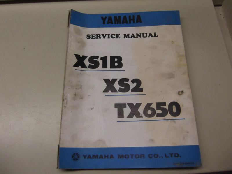 Yamaha xs1b xs2 tx650 service manual yamaha motor co.,ltd motorcycle literature