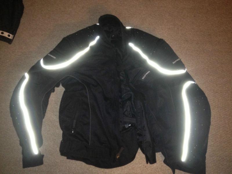 Tourmaster intake series 2 mens large black jacket, pads, insulation, rain layer