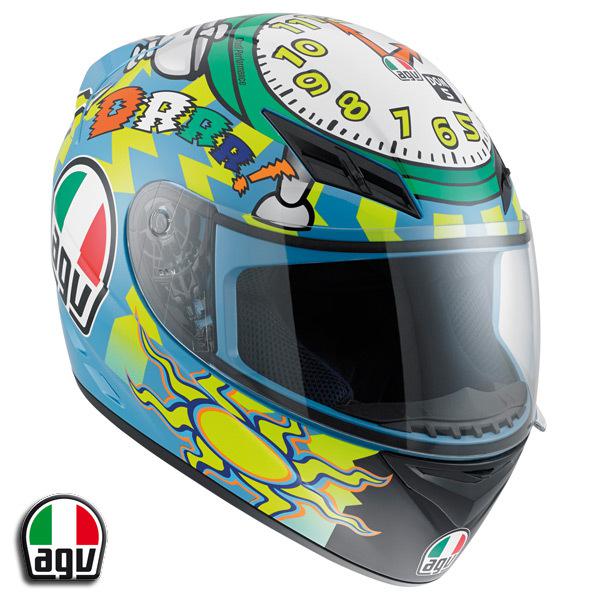 Agv k3 wake up motorcycle street helmet blue valentino rossi 46 new