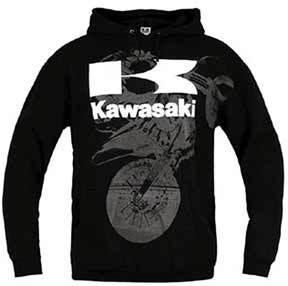 New kawasaki kx ride pullover hoodie mens xl k201-1252-bkxl