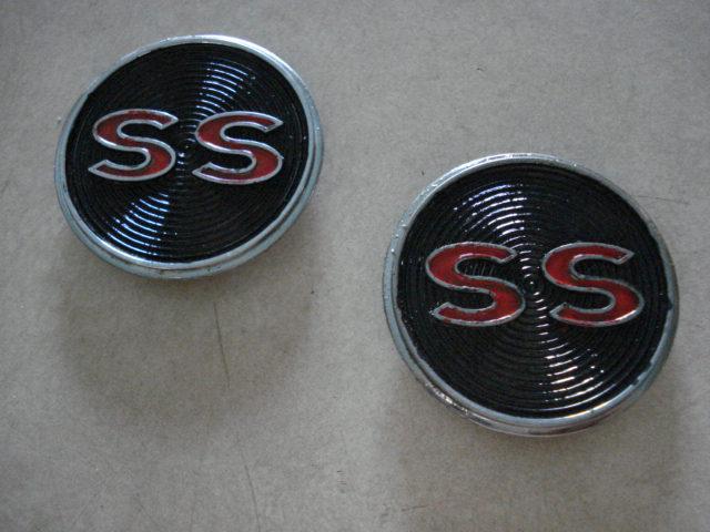 1964 64 chevy impala door emblems console pair 