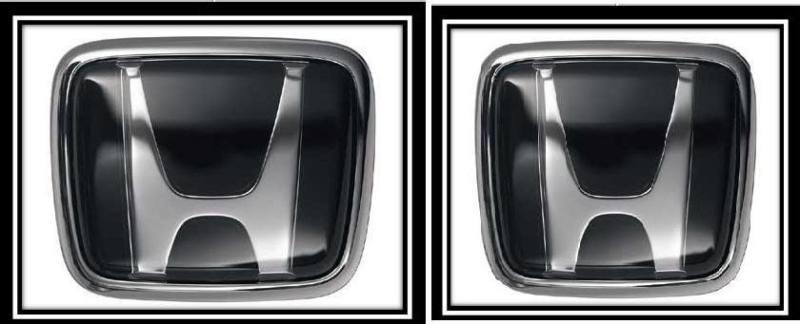 Honda jdm black s200 prelude accord civic hood & trunk emblem badge set 2x 