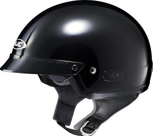 New hjc is-2 half-helmet adult helmet, gloss black, med/md