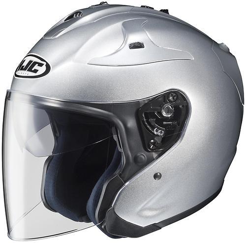 New hjc fg-jet open-face adult helmet, metallic silver, xs