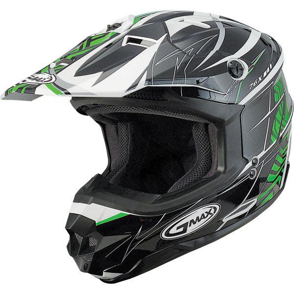 Black/green/white l gmax gm76x player helmet