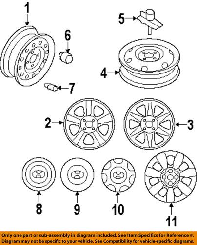 Hyundai oem 529611e100 wheels-wheel cover