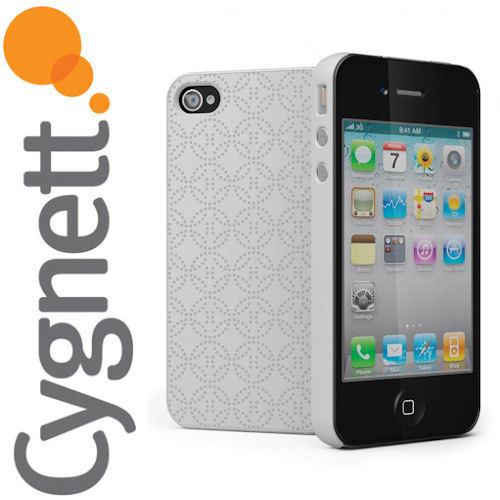 New white cygnett imperial hard cover case for apple iphone 4 4s slim fit pu