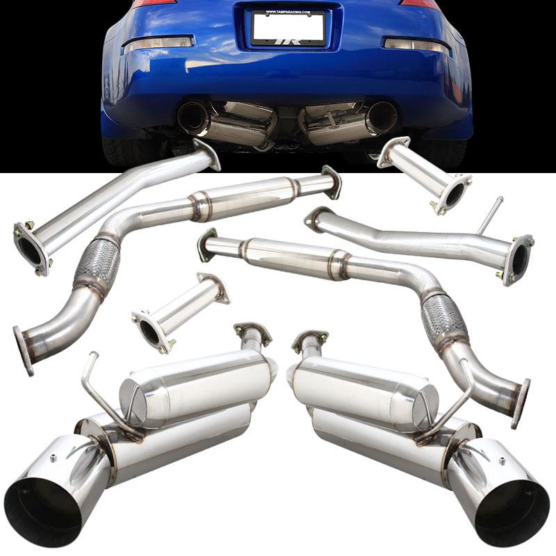  nissan 350z 2003-2008 hk5 type 5" burnt tip catback dual exhaust 2004-2007