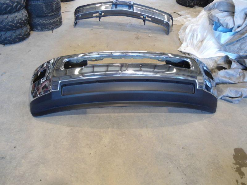 Factory 10-12 dodge 2500 3500 chrome front with fog light holes oem