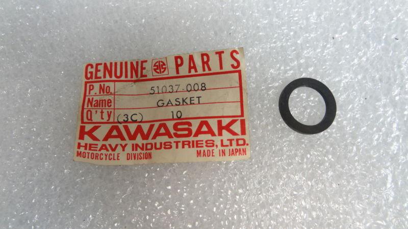 Kawasaki nos new 51037-008 fuel cock cup gasket c2 g3 g4 g5 kd kt ke 1967-78