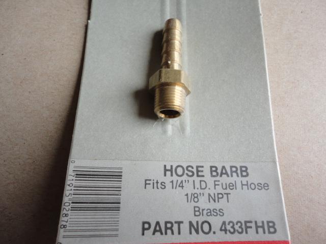 Tempo marine fuel hose barb - 433fhb