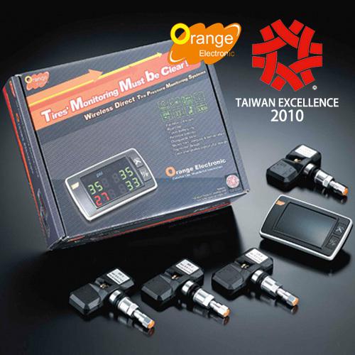 Orange tpms universal tire checker pressure monitoring system 4 g sensor 76 psi