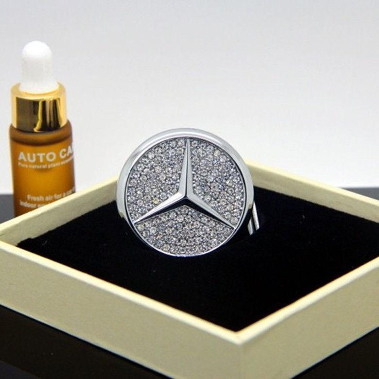 For mercedes-benz emblem car air conditioning vent diamond  fresh perfume 2 pcs