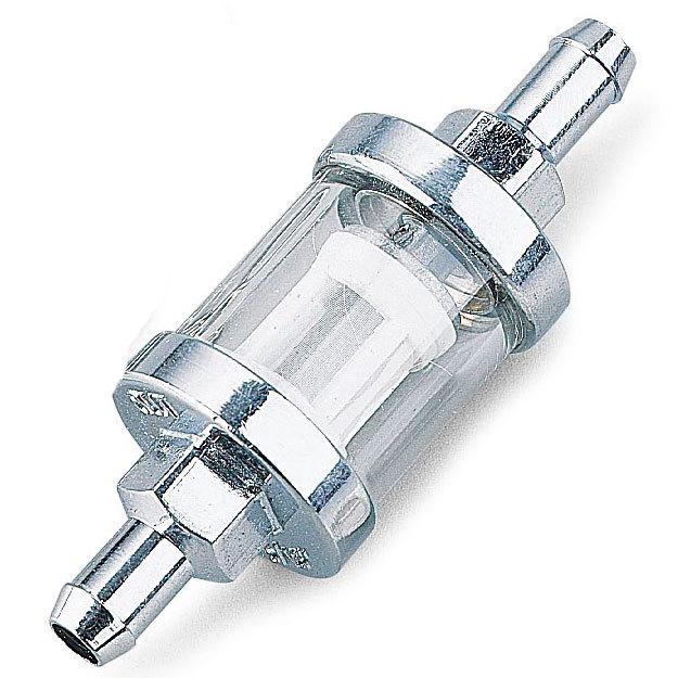 Biker's choice clear glass 5/16" in-line fuel filter harley davidson sportster