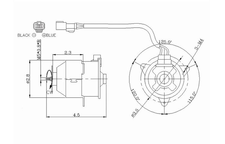 Replacement radiator cooling fan motor 99-00 1999-2000 honda civic 19030pej003