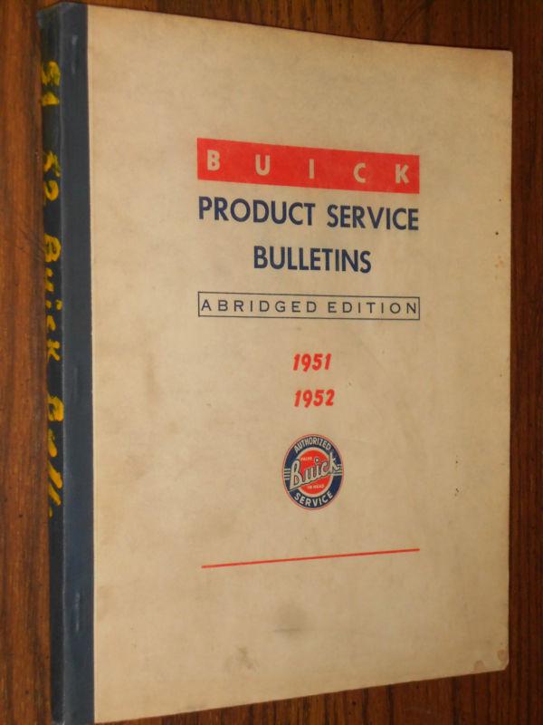 1951 / 1952 buick bound service bulletin set /  book / original manual