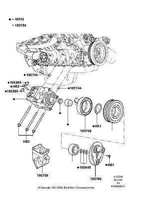 8c2z19d784aa ford pulley - compressor