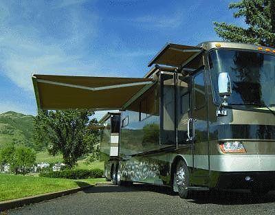 Aleko rv awning retractable patio motorhome camper travel trailer solid beige