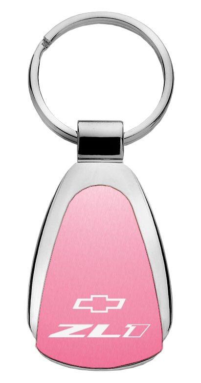 Chevrolet camaro pink tear drop key chain ring tag key fob logo lanyard