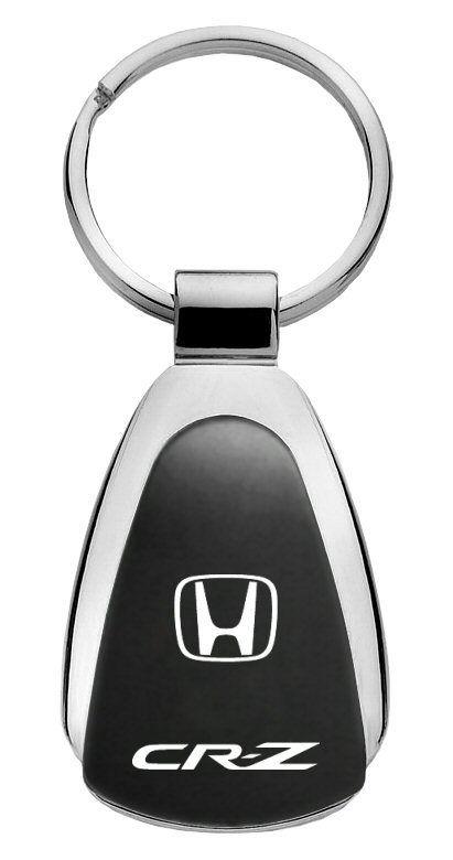 Honda crz black tear drop metal key chain ring tag key fob logo lanyard