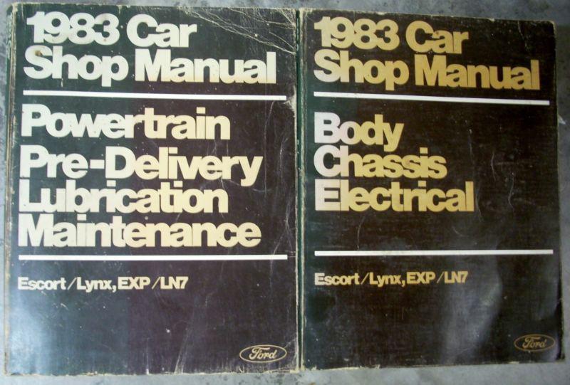 1983 ford exp escort mercury ln7 lynx service shop repair manual book