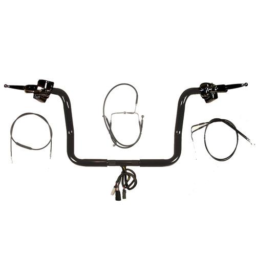 1 1/4" gb black 13" ape hangers kit harley-davidson street glide w/cruise 2006