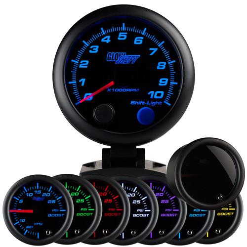 95mm smoked multi color tacho rpm rev counter gauge