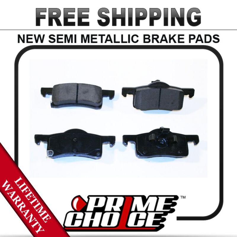 Rear semi metallic disc brake pad kit full set with lifetime warranty