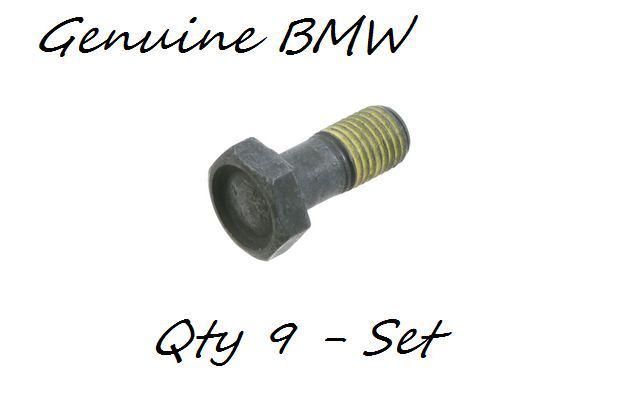 Bmw e31 e32 e38 e53 clutch flywheel bolt set of 9 genuine bmw # 11 22 7 805 885