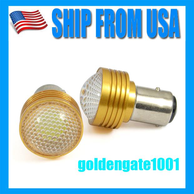 Us white 2 led light side marker tail stop brake dome license plate bulb lamp